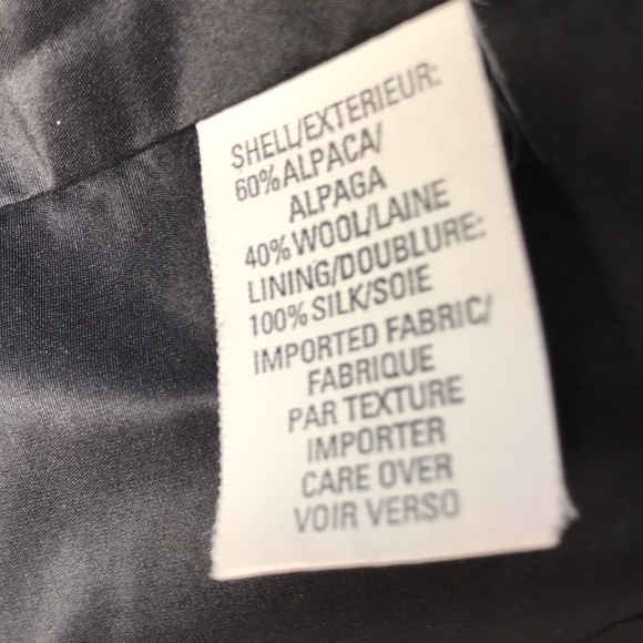 Black very vintage Anne Klein 6o% alpaca / 40 wool jacket 100%silk lined size S - Picture 3 of 7